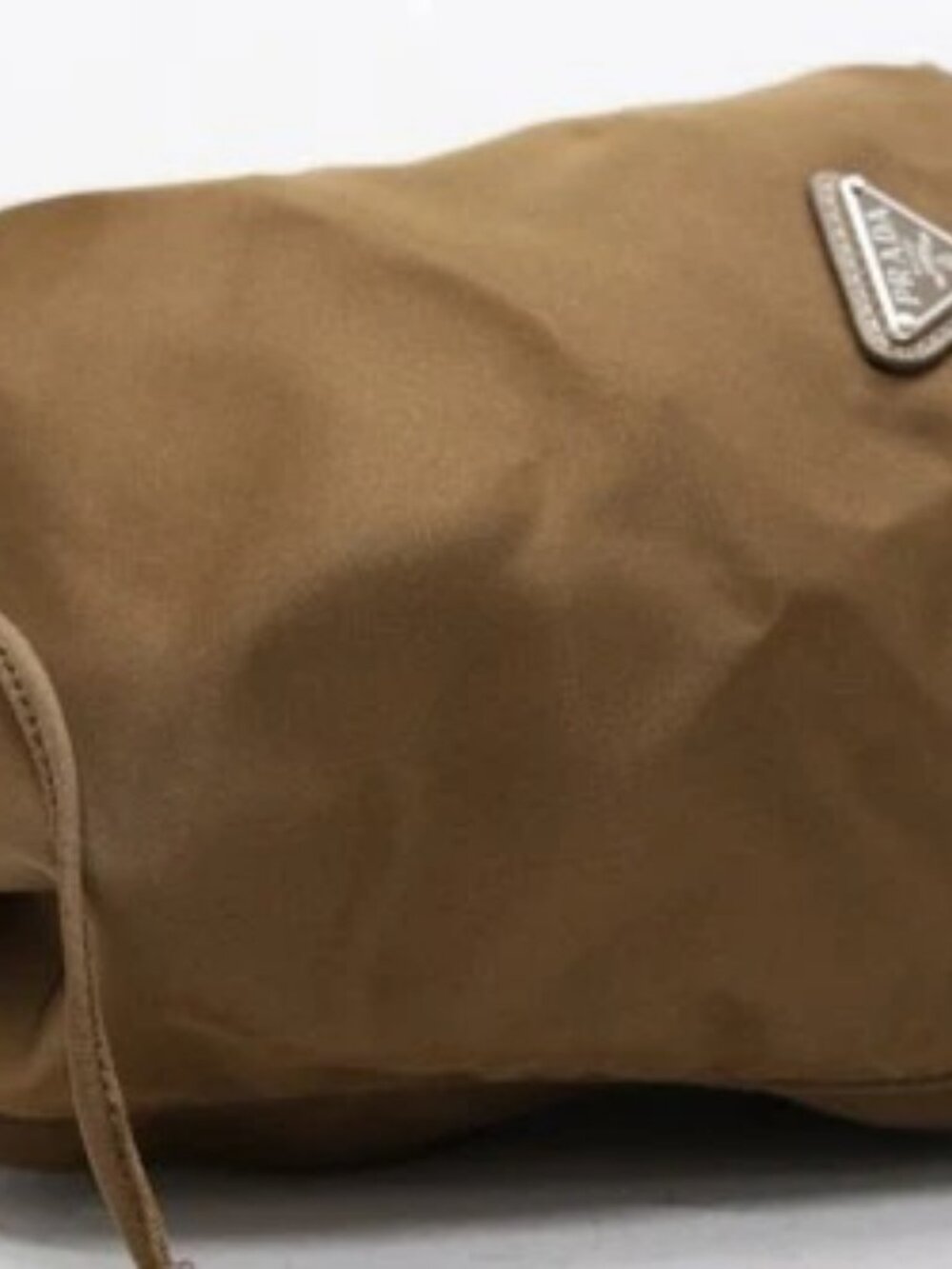 Prada Re-Nylon Drawstring Pouch - Brandy/Brown - Picture 8 of 12
